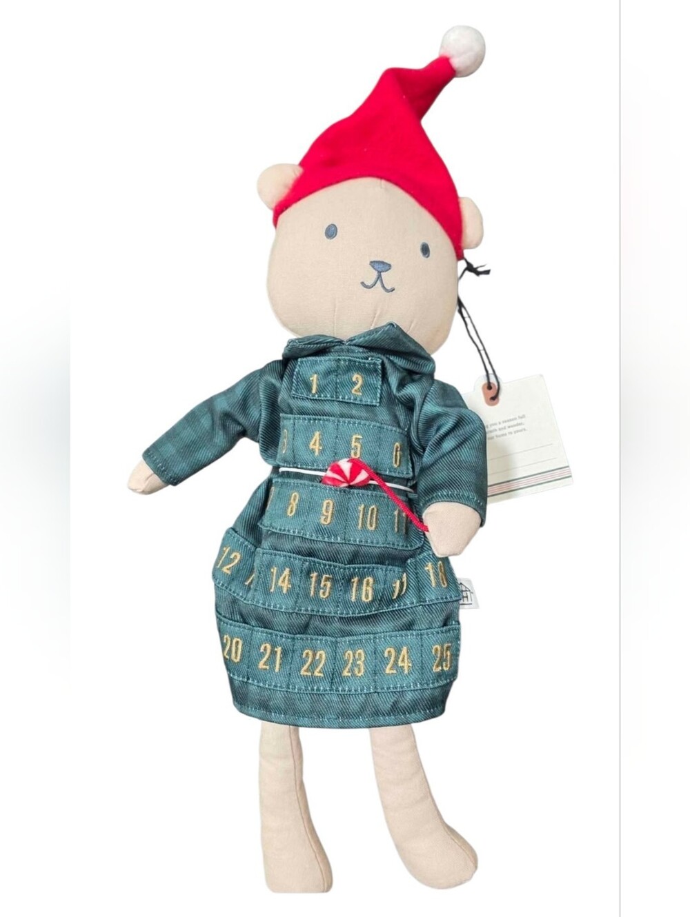 NWT Hearth & Hand Christmas Plush Doll Advent Polar Bear Calendar